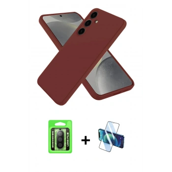 MARSİLYAN™- Galaxy A26 Kılıf Kozmos Yansıma Özel Seri - Siyah 3D Antistatik Cam Ekran Koruyucu + Raze Metal Kamera Lens - SH