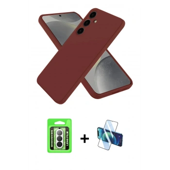 MARSİLYAN™- Galaxy A26 Kılıf Kozmos Yansıma Özel Seri - Siyah 3D Antistatik Seramik Nano Ekran Koruyucu + Raze Metal Kamera Lens - GS