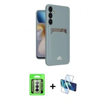 MARSİLYAN™- Galaxy A26 Kılıf Vadi Çizgi Prime - Siyah 3D Antistatik Seramik Nano Ekran Koruyucu + Raze Metal Kamera Lens - GS