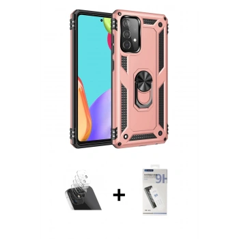 MARSİLYAN™- Galaxy A32 Kılıf Ahenk Klasik Koleksiyonu - Şeffaf Uv Polymer Nano Ekran Koruyucu + Kamera Lens Koruma Cam - SF