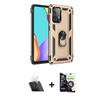MARSİLYAN™- Galaxy A33 5G Kılıf Ahenk Klasik Koleksiyonu - Şeffaf Temperli Cam Ekran Koruyucu + Kamera Lens Koruma Cam - SF