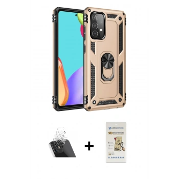MARSİLYAN™- Galaxy A33 5G Kılıf Ahenk Klasik Koleksiyonu - Siyah Mat Seramik Nano Ekran Koruyucu + Kamera Lens Koruma Cam - SF
