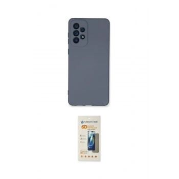 MARSİLYAN™- Galaxy A33 5G Kılıf Ahenk Serisi - Siyah 6D Mat Seramik Hayalet Nano Ekran Koruyucu