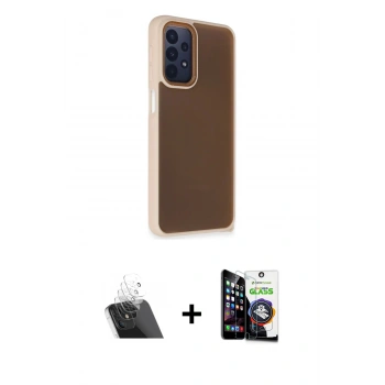 MARSİLYAN™- Galaxy A33 5G Kılıf Atlas Form - Şeffaf Temperli Cam Ekran Koruyucu + Kamera Lens Koruma Cam - SF