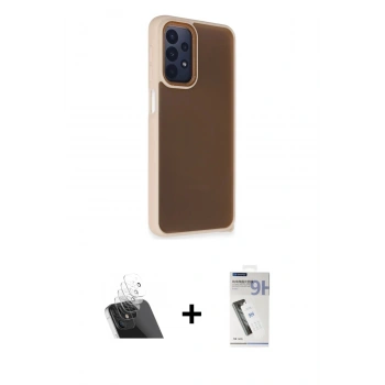 MARSİLYAN™- Galaxy A33 5G Kılıf Atlas Form - Şeffaf Uv Polymer Nano Ekran Koruyucu + Kamera Lens Koruma Cam - SF