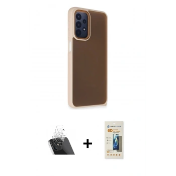 MARSİLYAN™- Galaxy A33 5G Kılıf Atlas Form - Siyah 6D Mat Seramik Hayalet Nano Ekran Koruyucu + Kamera Lens Koruma Cam - SF