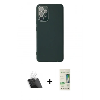 MARSİLYAN™- Galaxy A33 5G Kılıf Çekirdek Modern Serisi - Siyah 20D Premium Cam Ekran Koruyucu + Kamera Lens Koruma Cam - SF