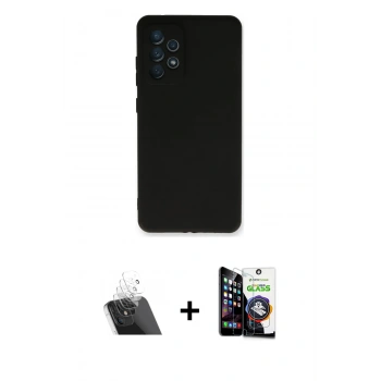MARSİLYAN™- Galaxy A33 5G Kılıf Kozmos Yansıma Özel Seri - Şeffaf Temperli Cam Ekran Koruyucu + Kamera Lens Koruma Cam - SF