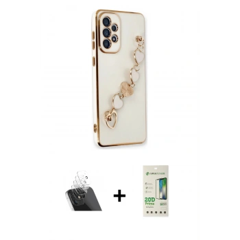 MARSİLYAN™- Galaxy A33 5G Kılıf Nova Işık Prime - Siyah 20D Premium Cam Ekran Koruyucu + Kamera Lens Koruma Cam - SF