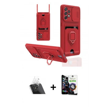 MARSİLYAN™- Galaxy A33 5G Kılıf Vadi Form Prime - Şeffaf Temperli Cam Ekran Koruyucu + Kamera Lens Koruma Cam - SF