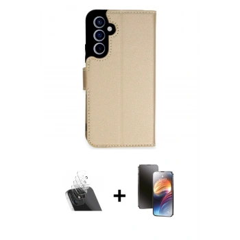 MARSİLYAN™- Galaxy A34 5G Kılıf Siluet Işık Serisi - Siyah 3D Antistatik Mat Seramik Nano Ekran Koruyucu + Kamera Lens Koruma Cam - SF