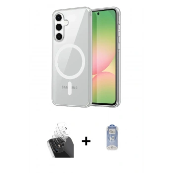 MARSİLYAN™- Galaxy A35 5G Kılıf Ahenk Minimal Serisi - Siyah Joko Magic 5D Cam + Kamera Lens Koruma Cam - SF