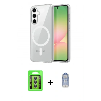 MARSİLYAN™- Galaxy A35 5G Kılıf Ahenk Minimal Serisi - Siyah Joko Magic 5D Cam + Raze Metal Kamera Lens - GS