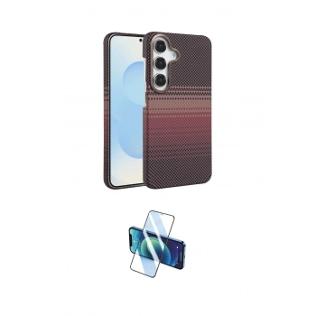 MARSİLYAN™- Galaxy A35 5G Kılıf Doruk Serisi - Siyah 3D Antistatik Cam Ekran Koruyucu