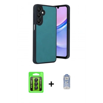 MARSİLYAN™- Galaxy A35 5G Kılıf Kıvılcım Işık Serisi - Siyah Joko Magic 5D Cam + Raze Metal Kamera Lens - SH