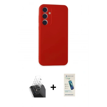 MARSİLYAN™- Galaxy A35 5G Kılıf Kozmos Yansıma Özel Seri - Şeffaf Pasifik Cam Ekran Koruyucu + Kamera Lens Koruma Cam - SF