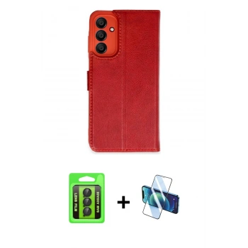 MARSİLYAN™- Galaxy A35 5G Kılıf Siluet Işık Serisi - Siyah 3D Antistatik Seramik Nano Ekran Koruyucu + Raze Metal Kamera Lens - SH