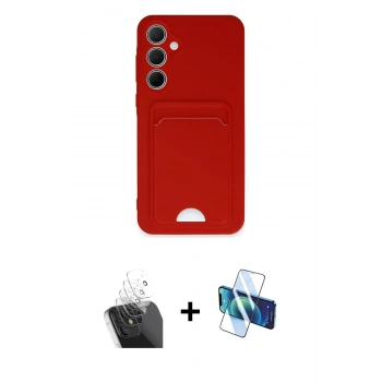 MARSİLYAN™- Galaxy A35 5G Kılıf Vadi Çizgi Prime - Siyah 3D Antistatik Seramik Nano Ekran Koruyucu + Kamera Lens Koruma Cam - SF