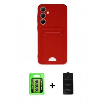 MARSİLYAN™- Galaxy A35 5G Kılıf Vadi Çizgi Prime - Siyah 6D Antistatik Mat Seramik Hayalet Nano Ekran Koruyucu + Raze Metal Kamera Lens - GS