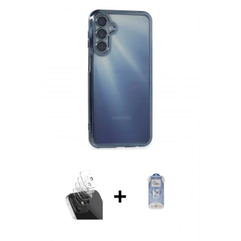 MARSİLYAN™- Galaxy A35 5G Kılıf Vadi Minimal - Siyah Joko Magic 5D Cam + Kamera Lens Koruma Cam - SF