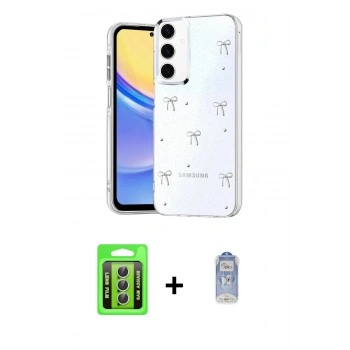 MARSİLYAN™- Galaxy A35 5G Kılıf Yörünge Form - Siyah Joko Magic 5D Cam + Raze Metal Kamera Lens - GS