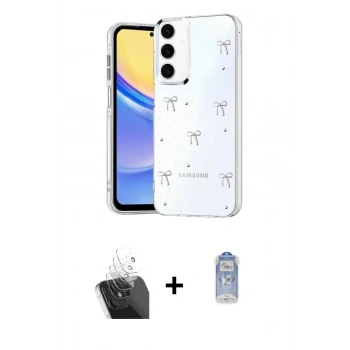 MARSİLYAN™- Galaxy A35 5G Kılıf Yörünge Form - Siyah Joko Magic 5D Cam + Kamera Lens Koruma Cam - SF