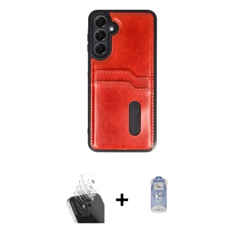 MARSİLYAN™- Galaxy A35 5G Kılıf Yörünge Işık Serisi - Siyah Joko Magic 5D Cam + Kamera Lens Koruma Cam - SF