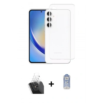 MARSİLYAN™- Galaxy A35 5G Kılıf Zirve Doku - Siyah Joko Magic 5D Cam + Kamera Lens Koruma Cam - SF