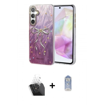 MARSİLYAN™- Galaxy A35 5G Kılıf Zirve Modern Prime - Siyah Joko Magic 5D Cam + Kamera Lens Koruma Cam - SF