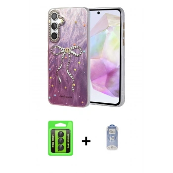 MARSİLYAN™- Galaxy A35 5G Kılıf Zirve Modern Prime - Siyah Joko Magic 5D Cam + Raze Metal Kamera Lens - SH