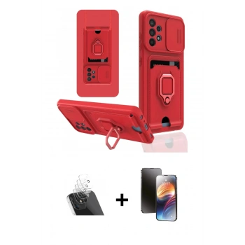 MARSİLYAN™- Galaxy A52 Kılıf Vadi Form Prime - Siyah 3D Antistatik Mat Seramik Nano Ekran Koruyucu + Kamera Lens Koruma Cam - SF