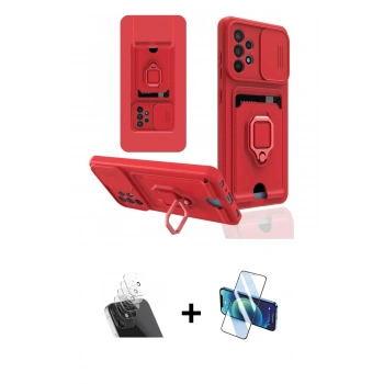 MARSİLYAN™- Galaxy A52 Kılıf Vadi Form Prime - Siyah 3D Antistatik Seramik Nano Ekran Koruyucu + Kamera Lens Koruma Cam - SF