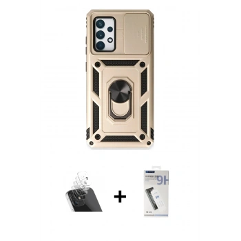 MARSİLYAN™- Galaxy A53 5G Kılıf Ahenk Klasik - Şeffaf Uv Polymer Nano Ekran Koruyucu + Kamera Lens Koruma Cam - SF