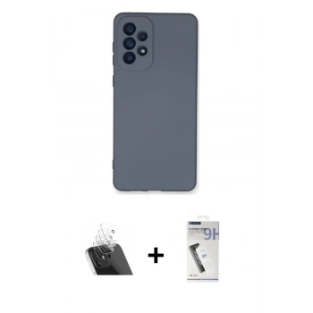 MARSİLYAN™- Galaxy A53 5G Kılıf Ahenk Serisi - Şeffaf Uv Polymer Nano Ekran Koruyucu + Kamera Lens Koruma Cam - SF