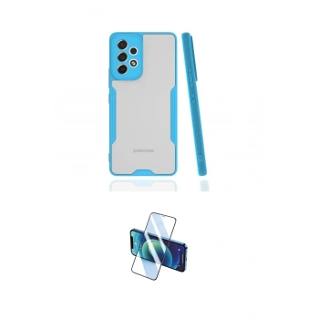 MARSİLYAN™- Galaxy A53 5G Kılıf Atlas Asil Serisi - Siyah 3D Antistatik Cam Ekran Koruyucu