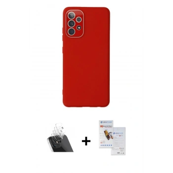 MARSİLYAN™- Galaxy A53 5G Kılıf Çekirdek Modern Serisi - Siyah Seramik Nano Ekran Koruyucu + Kamera Lens Koruma Cam - SF