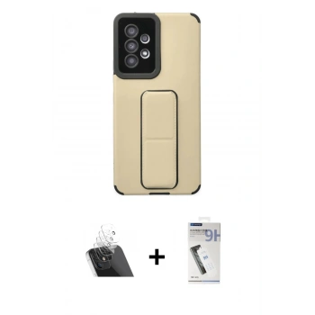 MARSİLYAN™- Galaxy A53 5G Kılıf Çekirdek Yansıma - Şeffaf Uv Polymer Nano Ekran Koruyucu + Kamera Lens Koruma Cam - SF