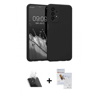 MARSİLYAN™- Galaxy A53 5G Kılıf Kozmos Yansıma Özel Seri - Siyah Seramik Nano Ekran Koruyucu + Kamera Lens Koruma Cam - SF