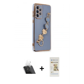 MARSİLYAN™- Galaxy A53 5G Kılıf Nova Işık Prime - Siyah Mat Seramik Nano Ekran Koruyucu + Kamera Lens Koruma Cam - SF