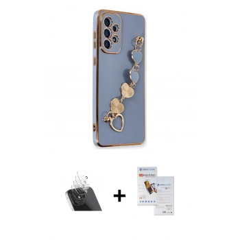 MARSİLYAN™- Galaxy A53 5G Kılıf Nova Işık Prime - Siyah Seramik Nano Ekran Koruyucu + Kamera Lens Koruma Cam - SF