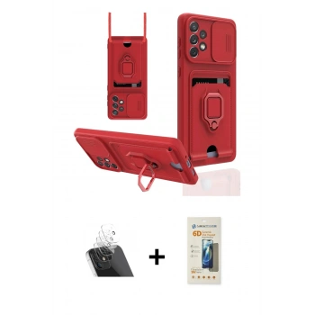 MARSİLYAN™- Galaxy A53 5G Kılıf Vadi Form Prime - Siyah 6D Mat Seramik Hayalet Nano Ekran Koruyucu + Kamera Lens Koruma Cam - SF