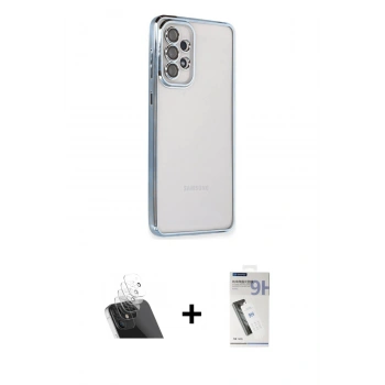 MARSİLYAN™- Galaxy A53 5G Kılıf Vadi Minimal - Şeffaf Uv Polymer Nano Ekran Koruyucu + Kamera Lens Koruma Cam - SF