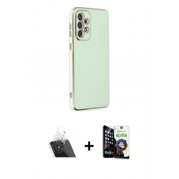 MARSİLYAN™- Galaxy A53 5G Kılıf Yankı Serisi - Şeffaf Temperli Cam Ekran Koruyucu + Kamera Lens Koruma Cam - SF