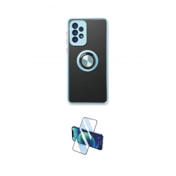 MARSİLYAN™- Galaxy A53 5G Kılıf Yörünge Çizgi - Siyah 3D Antistatik Cam Ekran Koruyucu