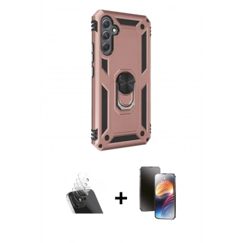 MARSİLYAN™- Galaxy A54 5G Kılıf Ahenk Klasik Koleksiyonu - Siyah 3D Antistatik Mat Seramik Nano Ekran Koruyucu + Kamera Lens Koruma Cam - SF