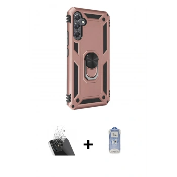 MARSİLYAN™- Galaxy A54 5G Kılıf Ahenk Klasik Koleksiyonu - Siyah Joko Magic 5D Cam + Kamera Lens Koruma Cam - SF