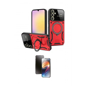 MARSİLYAN™- Galaxy A54 5G Kılıf Kıvılcım Modern Serisi - Siyah 3D Antistatik Mat Seramik Nano Ekran Koruyucu