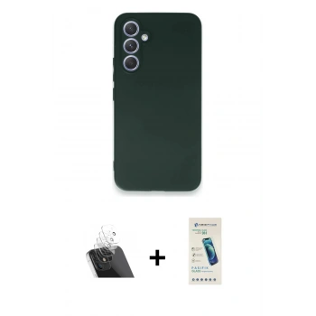 MARSİLYAN™- Galaxy A54 5G Kılıf Kozmos Yansıma Özel Seri - Şeffaf Pasifik Cam Ekran Koruyucu + Kamera Lens Koruma Cam - SF