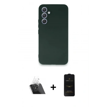 MARSİLYAN™- Galaxy A54 5G Kılıf Kozmos Yansıma Özel Seri - Siyah 6D Antistatik Mat Seramik Hayalet Nano Ekran Koruyucu + Kamera Lens Koruma Cam - SF