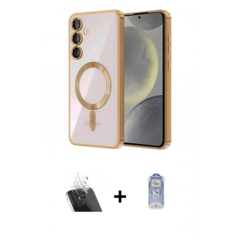 MARSİLYAN™- Galaxy A54 5G Kılıf Nova Işık Özel Seri - Siyah Joko Magic 5D Cam + Kamera Lens Koruma Cam - SF